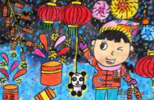 春节儿童画：正月初八