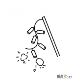 鞭炮简笔画：年兽与鞭炮