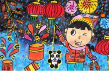 春节儿童画：春节习俗——除夕