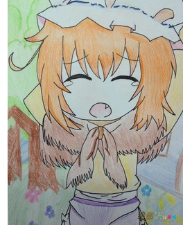 我是小厨师卡通人物彩铅画作品分享