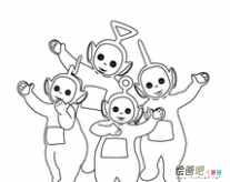 动漫铅笔画：天线宝宝来了