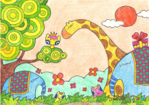 蜡笔画：热蜡油画