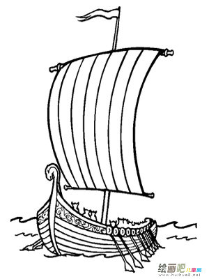 帆船简笔画