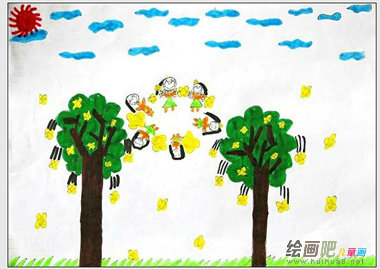 儿童画春天：春天是个美丽的季节
