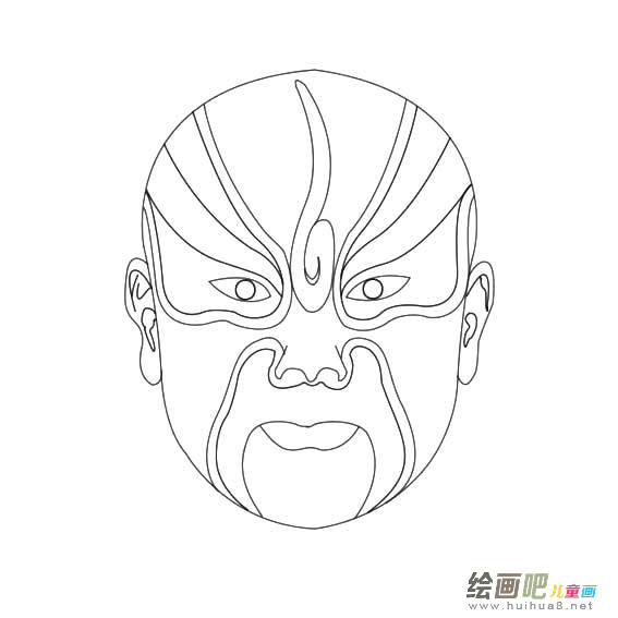 脸谱简笔画：看懂脸谱的颜色