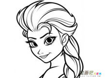 动漫人物简笔画：冰雪公主艾尔莎