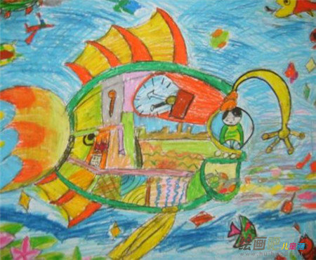 儿童科幻画：机器人老师