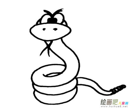 蛇的简笔画：蛇与鸡蛋