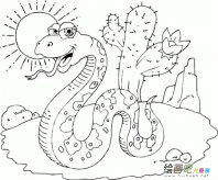 蛇的简笔画：学蛇板