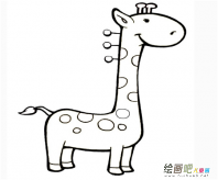 长颈鹿简笔画：长颈鹿的脖子图片