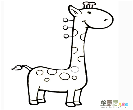 长颈鹿简笔画：长颈鹿的脖子图片