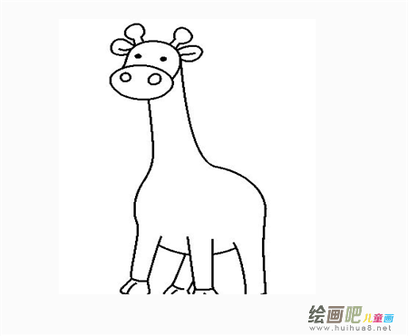 长颈鹿简笔画：长颈鹿简笔画