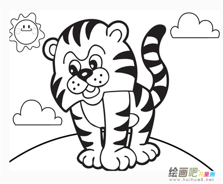 老虎简笔画：假如我是老虎