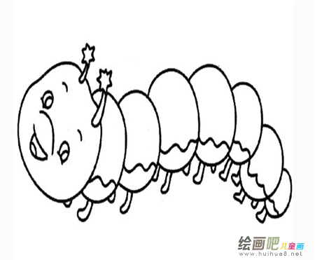 毛毛虫简笔画：毛毛虫历险记