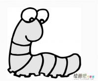 毛毛虫简笔画：校园里的毛毛虫