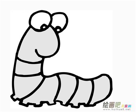 毛毛虫简笔画：校园里的毛毛虫
