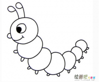 毛毛虫简笔画：我怕毛毛虫