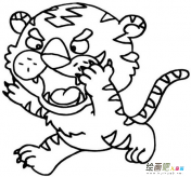 老虎简笔画：森林之王