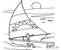 帆船简笔画：帆船体验