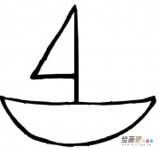 帆船简笔画：手工帆船