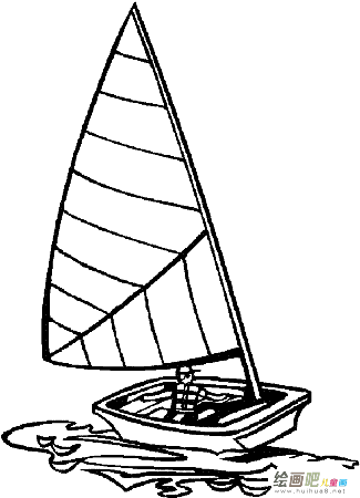 帆船简笔画
