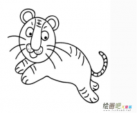老虎简笔画：没牙的老虎