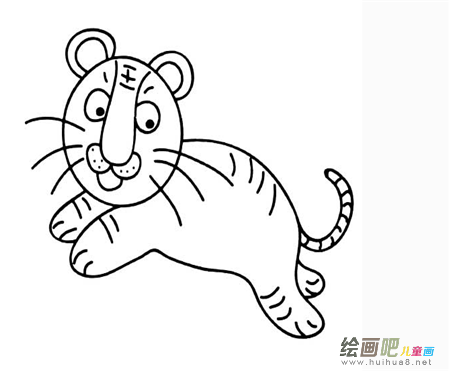 老虎简笔画：没牙的老虎