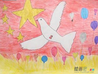 和平鸽简笔画