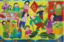 春节儿童画：春节吉祥物