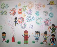 庆元旦儿童画：庆元旦祝福语