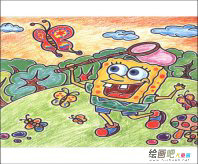 彩色铅笔画：彩色铅笔捉
