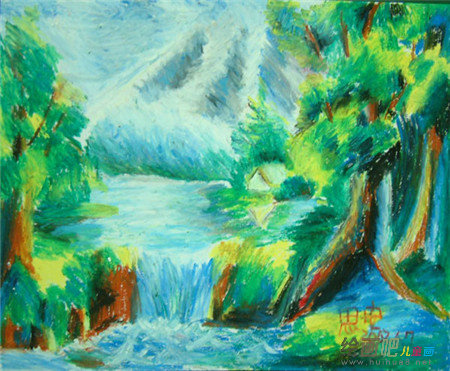 蜡笔画：热蜡油画