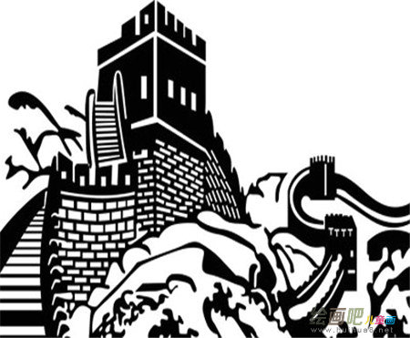 长城简笔画：登长城