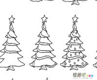 圣诞树简笔画：老师教我们学做圣诞树