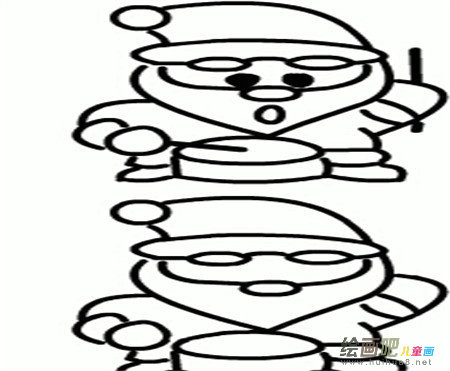 圣诞老人简笔画：梦中的圣诞老人
