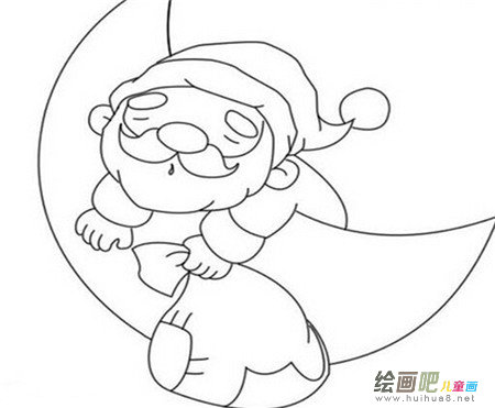 圣诞老人简笔画：爸爸是圣诞老人