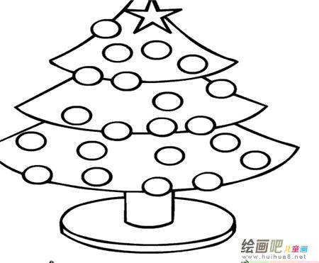 圣诞树简笔画：圣诞狂欢