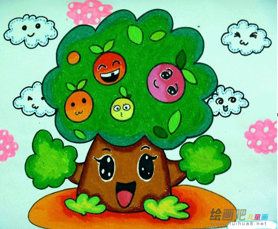 蜡笔画：我去画画