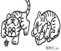 老虎简笔画：没牙的老虎