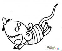 小老鼠简笔画：猫捉老鼠