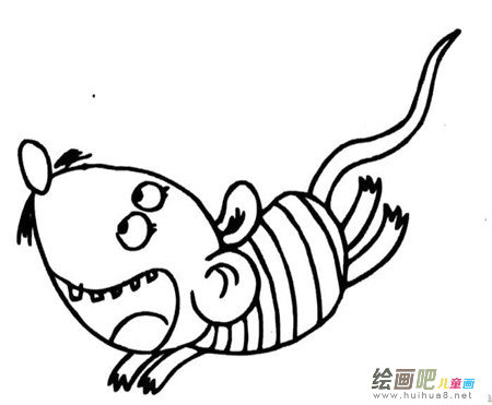 小老鼠简笔画：猫捉老鼠