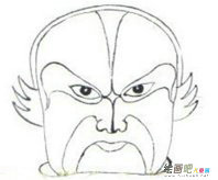 脸谱简笔画：蒙眼画脸谱