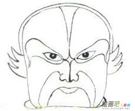 脸谱简笔画：蒙眼画脸谱