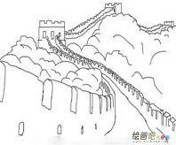 长城简笔画：不到长城非好汉