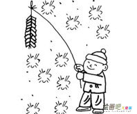 鞭炮简笔画：鞭炮的画法