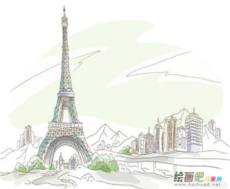 埃菲尔铁塔简笔画：埃菲尔铁塔_350字