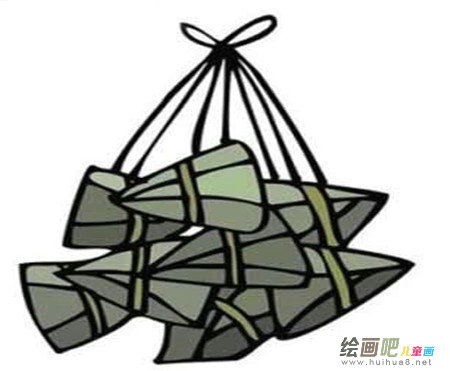 粽子简笔画：我爱家乡的粽子