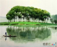 水彩画：湿画法