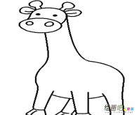 长颈鹿简笔画：长颈鹿的生日聚会