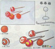 橡皮泥手工制作：棒棒糖